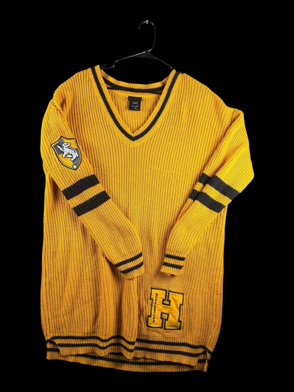 Harry Potter Hufflepuff Knit V-Neck Sweater Dress
